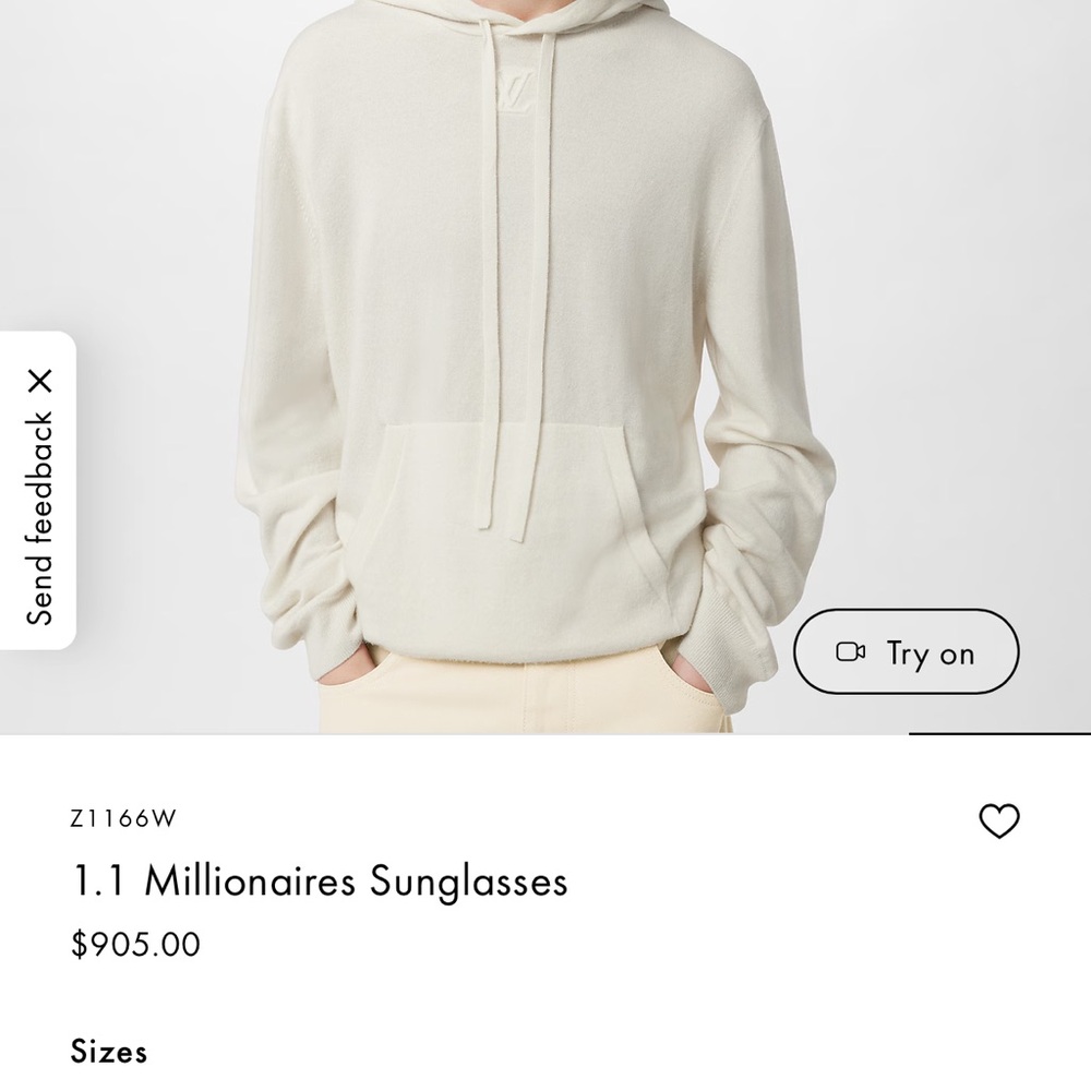Louis Vuitton White 1.1 Millionaires Sunglasses - Picture 10 of 12